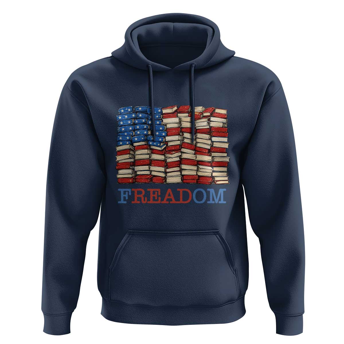 Freedom to Read Books Freadom Hoodie USA Flag Patriotic Library Book Lover