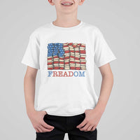 Freedom to Read Books Freadom T Shirt For Kid USA Flag Patriotic Library Book Lover