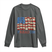 Freedom to Read Books Freadom Long Sleeve Shirt USA Flag Patriotic Library Book Lover