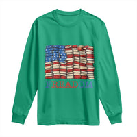 Freedom to Read Books Freadom Long Sleeve Shirt USA Flag Patriotic Library Book Lover