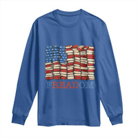 Freedom to Read Books Freadom Long Sleeve Shirt USA Flag Patriotic Library Book Lover