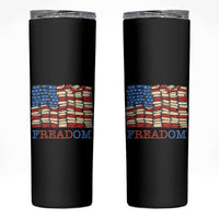 Freedom to Read Books Freadom Skinny Tumbler USA Flag Patriotic Library Book Lover