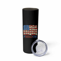 Freedom to Read Books Freadom Skinny Tumbler USA Flag Patriotic Library Book Lover