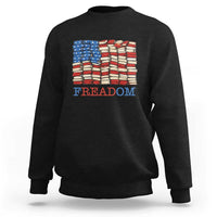 Freedom to Read Books Freadom Sweatshirt USA Flag Patriotic Library Book Lover