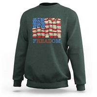 Freedom to Read Books Freadom Sweatshirt USA Flag Patriotic Library Book Lover