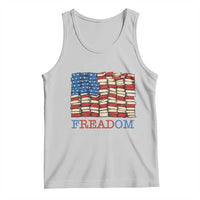Freedom to Read Books Freadom Tank Top USA Flag Patriotic Library Book Lover