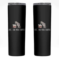 Just One More Chapter Skinny Tumbler Funny Raccoon Reading Book Lover Gift