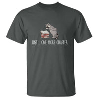 Just One More Chapter T Shirt Funny Raccoon Reading Book Lover Gift
