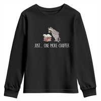 Just One More Chapter Youth Sweatshirt Funny Raccoon Reading Book Lover Gift