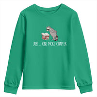 Just One More Chapter Youth Sweatshirt Funny Raccoon Reading Book Lover Gift