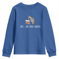 Just One More Chapter Youth Sweatshirt Funny Raccoon Reading Book Lover Gift