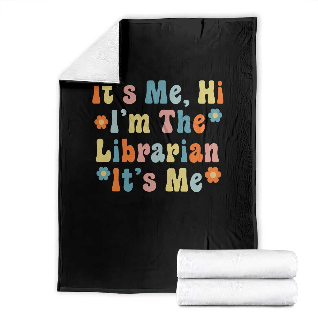 It's Me Hi I'm The Librarian Summer Reading Throw Blanket Funny Back to School