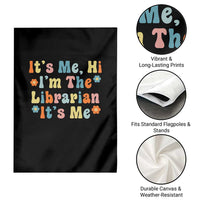 It's Me Hi I'm The Librarian Summer Reading Garden Flag Funny Back to School