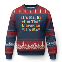 It's Me Hi I'm The Librarian Summer Reading Ugly Christmas Sweater Funny Back to School