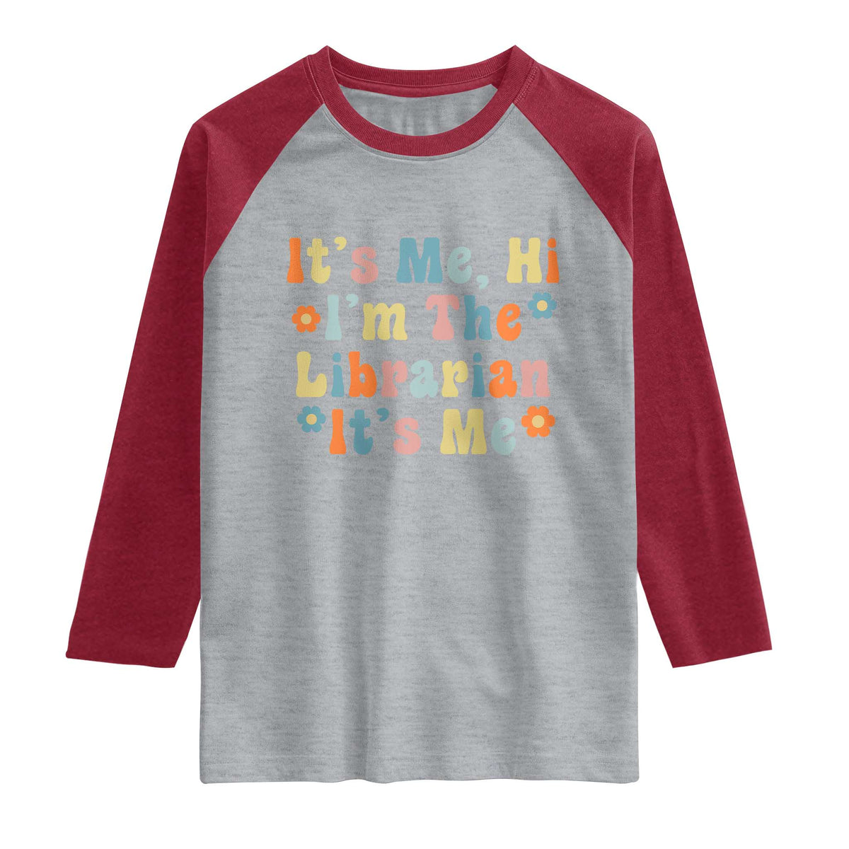 It's Me Hi I'm The Librarian Summer Reading Raglan Shirt Funny Back to School