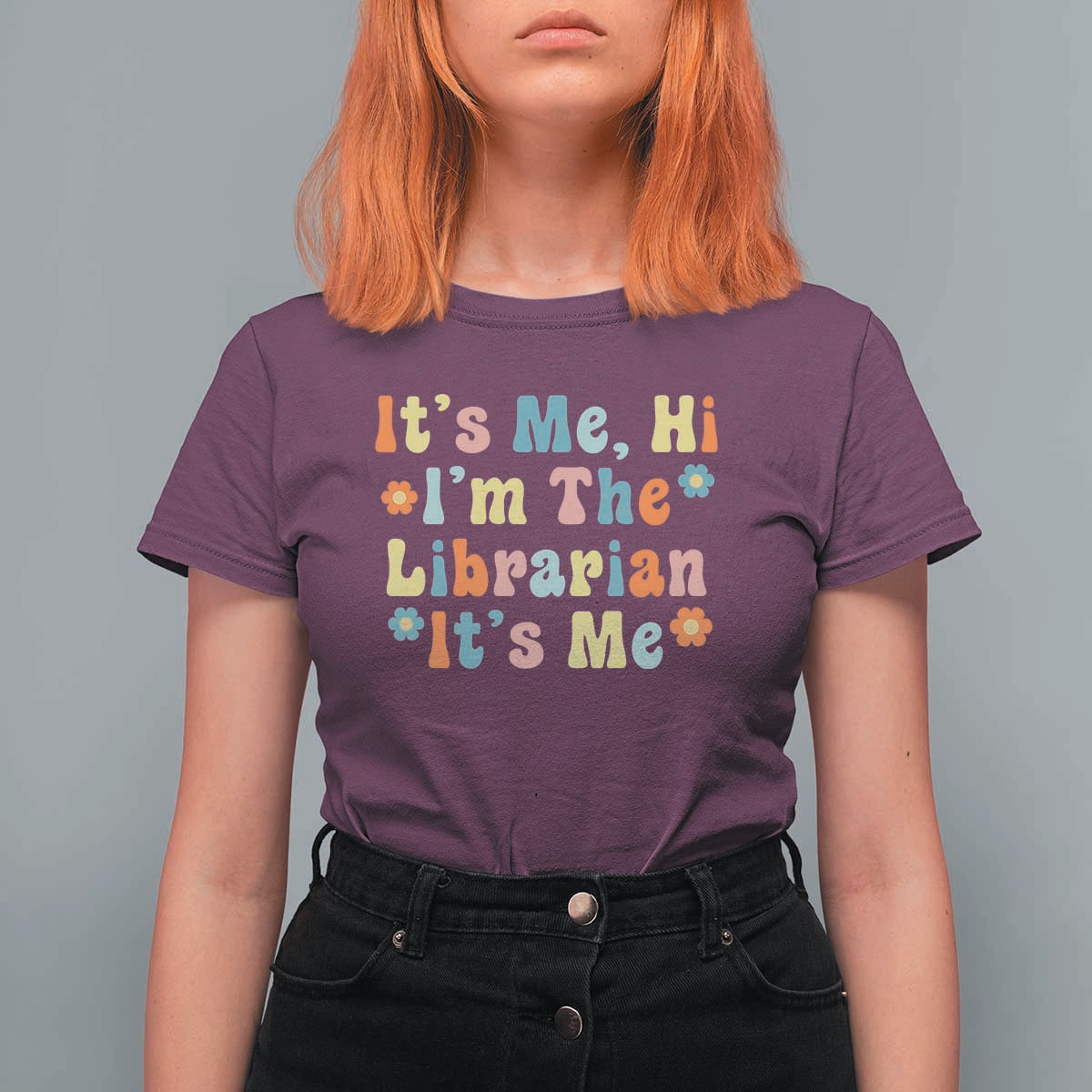 It's Me Hi I'm The Librarian Summer Reading T Shirt For Women Funny Back to School