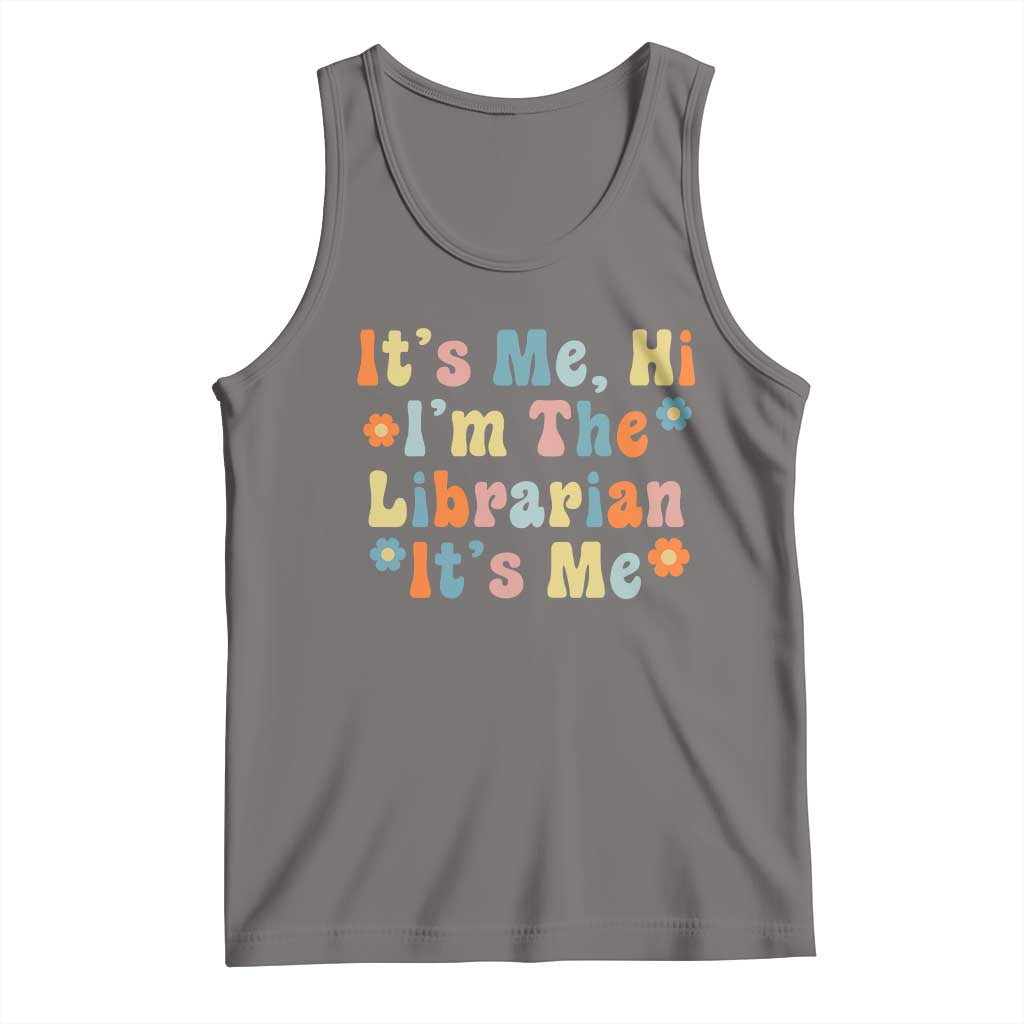 It's Me Hi I'm The Librarian Summer Reading Tank Top Funny Back to School
