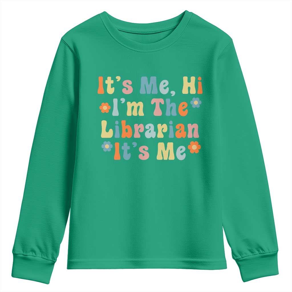 It's Me Hi I'm The Librarian Summer Reading Youth Sweatshirt Funny Back to School