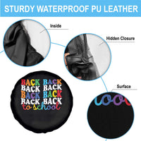 Groovy Back To School Spare Tire Cover First Day of School Colorful Teacher Student Kids