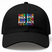Groovy Back To School Baseball Cap First Day of School Colorful Teacher Student Kids