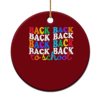 Groovy Back To School Ceramic Ornament First Day of School Colorful Teacher Student Kids