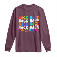 Groovy Back To School Long Sleeve Shirt First Day of School Colorful Teacher Student Kids