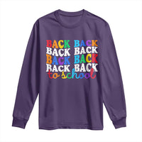 Groovy Back To School Long Sleeve Shirt First Day of School Colorful Teacher Student Kids