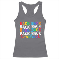 Groovy Back To School Racerback Tank Top First Day of School Colorful Teacher Student Kids
