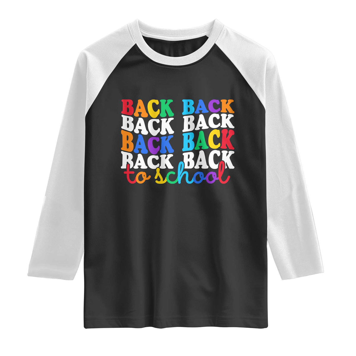 Groovy Back To School Raglan Shirt First Day of School Colorful Teacher Student Kids
