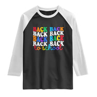Groovy Back To School Raglan Shirt First Day of School Colorful Teacher Student Kids
