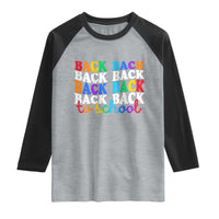 Groovy Back To School Raglan Shirt First Day of School Colorful Teacher Student Kids