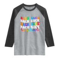 Groovy Back To School Raglan Shirt First Day of School Colorful Teacher Student Kids