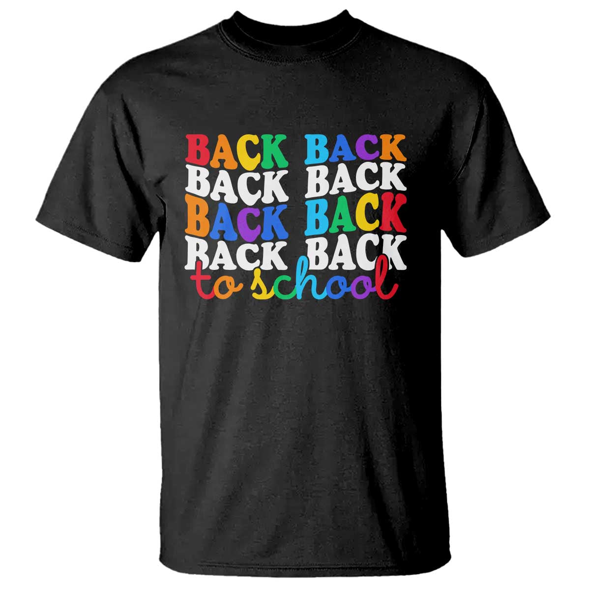 Groovy Back To School T Shirt First Day of School Colorful Teacher Student Kids
