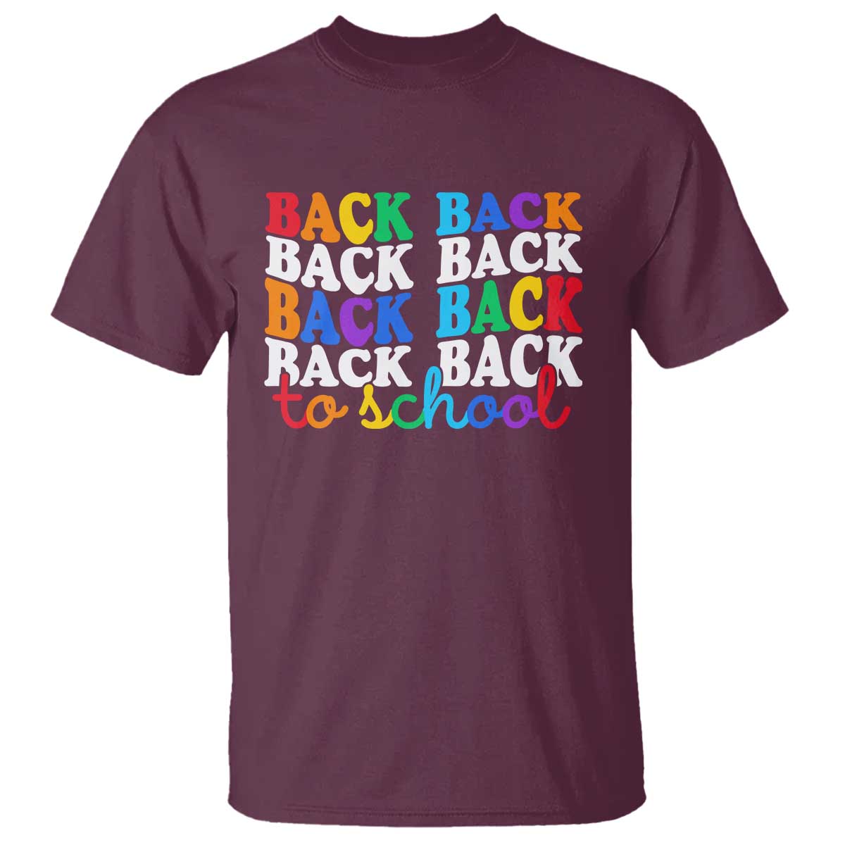Groovy Back To School T Shirt First Day of School Colorful Teacher Student Kids