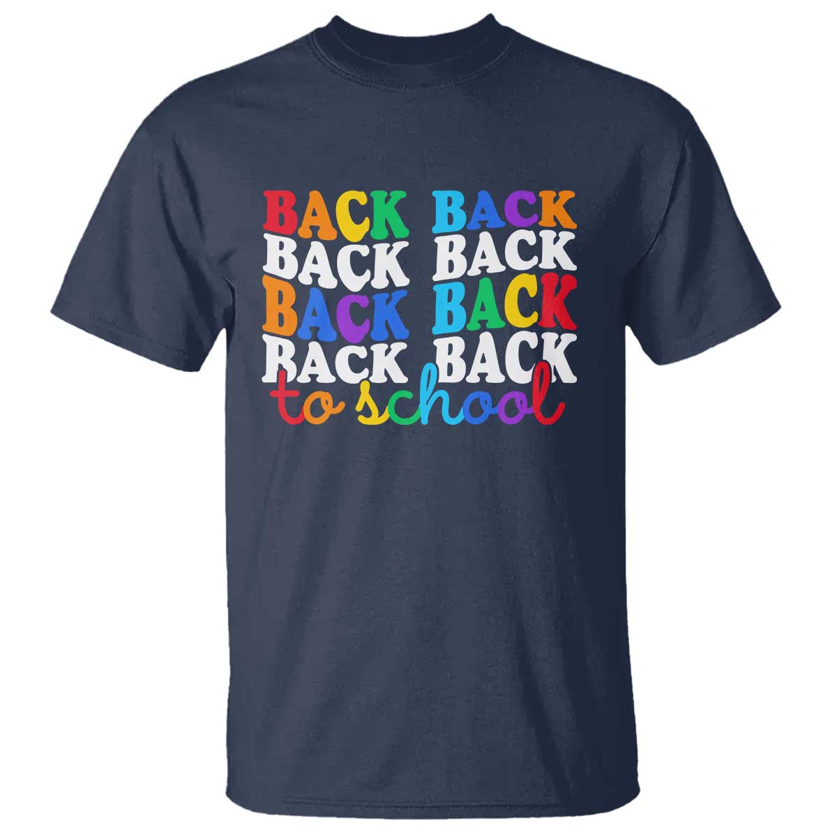 Groovy Back To School T Shirt First Day of School Colorful Teacher Student Kids