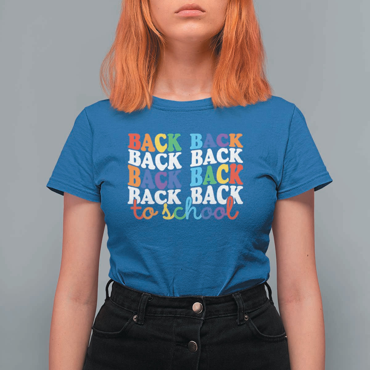 Groovy Back To School T Shirt For Women First Day of School Colorful Teacher Student Kids