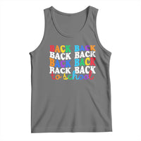 Groovy Back To School Tank Top First Day of School Colorful Teacher Student Kids