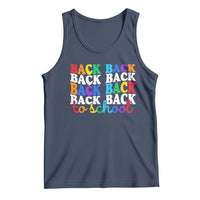 Groovy Back To School Tank Top First Day of School Colorful Teacher Student Kids