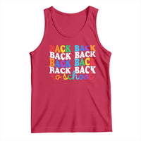 Groovy Back To School Tank Top First Day of School Colorful Teacher Student Kids