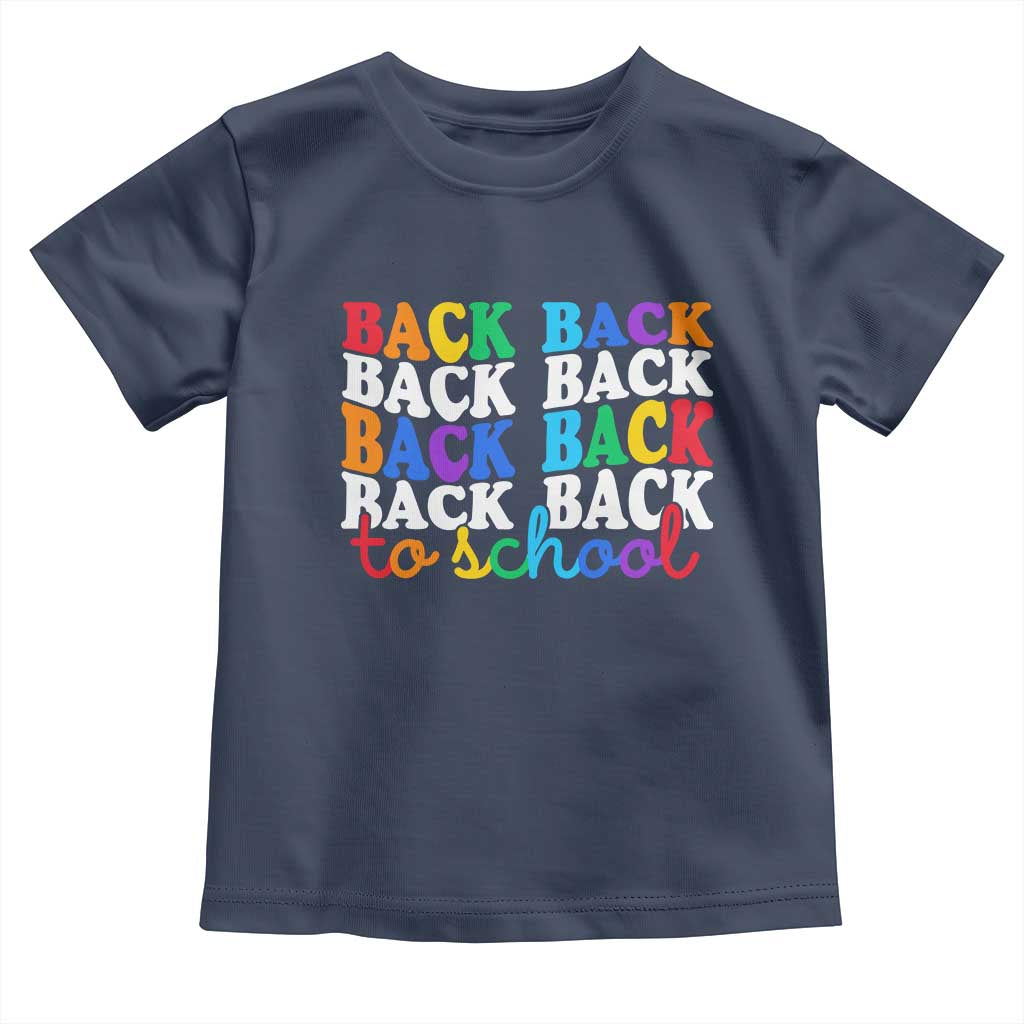Groovy Back To School Toddler T Shirt First Day of School Colorful Teacher Student Kids