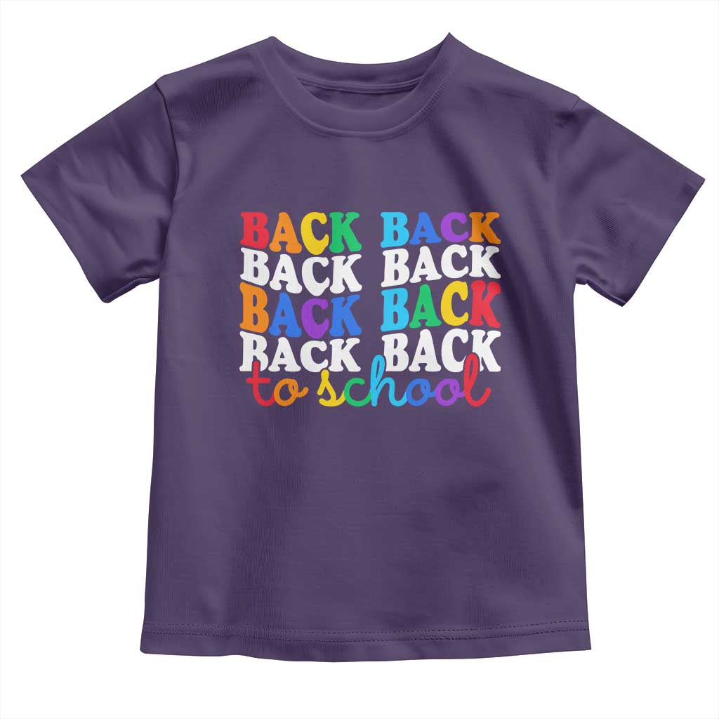 Groovy Back To School Toddler T Shirt First Day of School Colorful Teacher Student Kids
