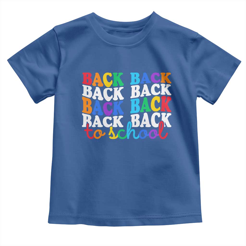 Groovy Back To School Toddler T Shirt First Day of School Colorful Teacher Student Kids