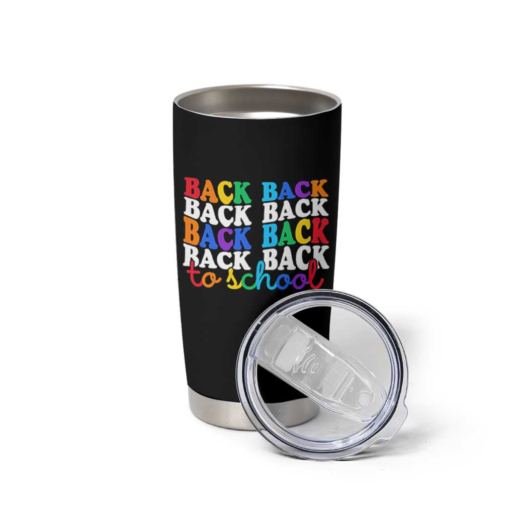 Groovy Back To School Tumbler Cup First Day of School Colorful Teacher Student Kids