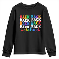Groovy Back To School Youth Sweatshirt First Day of School Colorful Teacher Student Kids