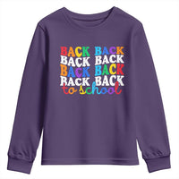 Groovy Back To School Youth Sweatshirt First Day of School Colorful Teacher Student Kids