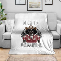 Black Cowgirl Rodeo Throw Blanket African American Western Country Texas - Wonder Print Shop