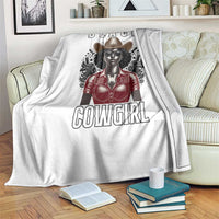 Black Cowgirl Rodeo Throw Blanket African American Western Country Texas - Wonder Print Shop