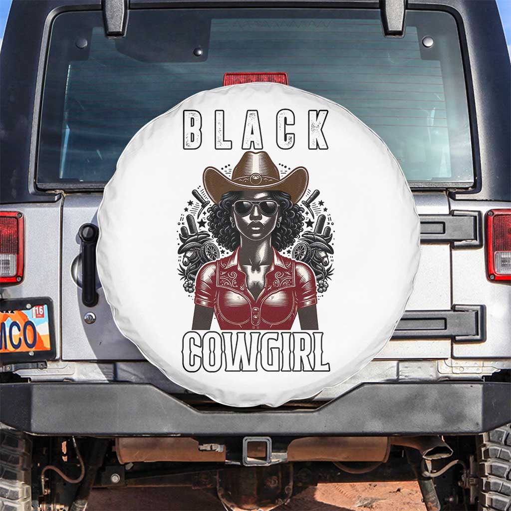 Black Cowgirl Rodeo Spare Tire Cover African American Western Country Texas - Wonder Print Shop