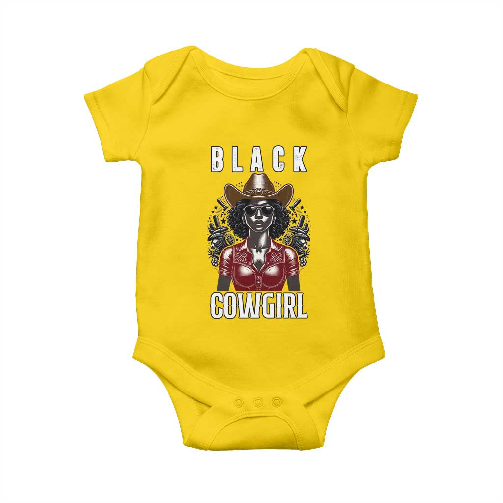 Black Cowgirl Rodeo Baby Onesie African American Western Country Texas - Wonder Print Shop