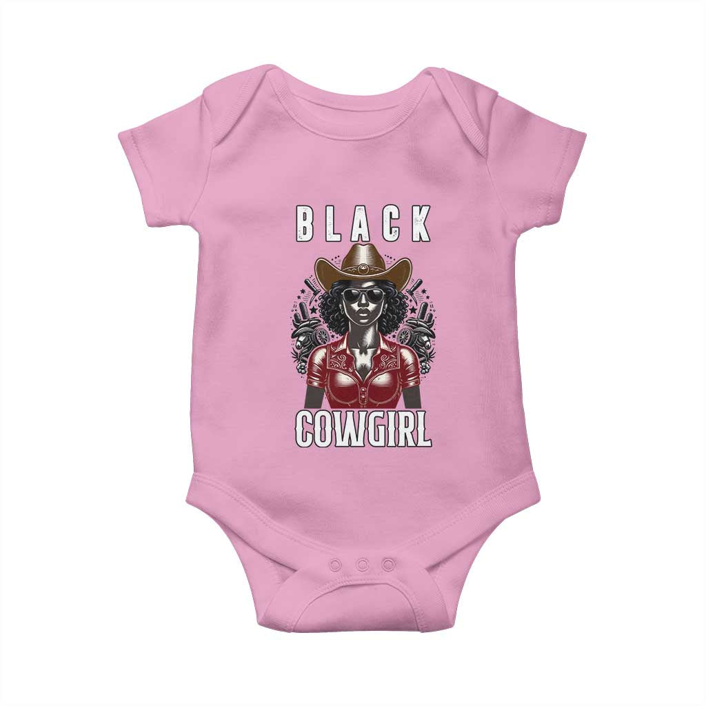 Black Cowgirl Rodeo Baby Onesie African American Western Country Texas - Wonder Print Shop